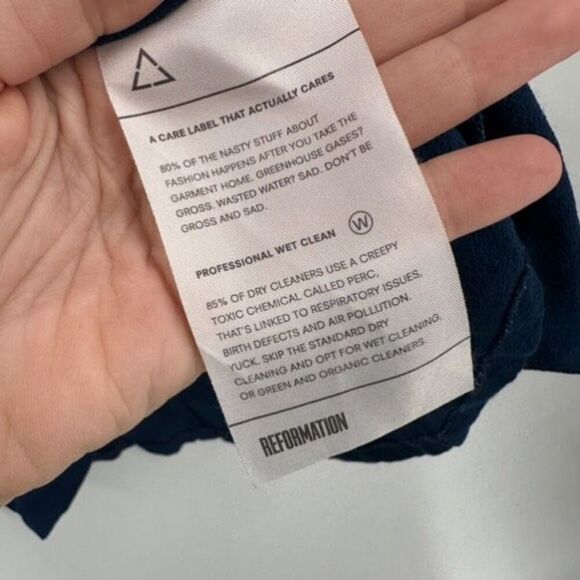 Reformation Elton Dress in Peacock Blue Size Medium Shift Easy Loose Fit - Picture 8 of 13